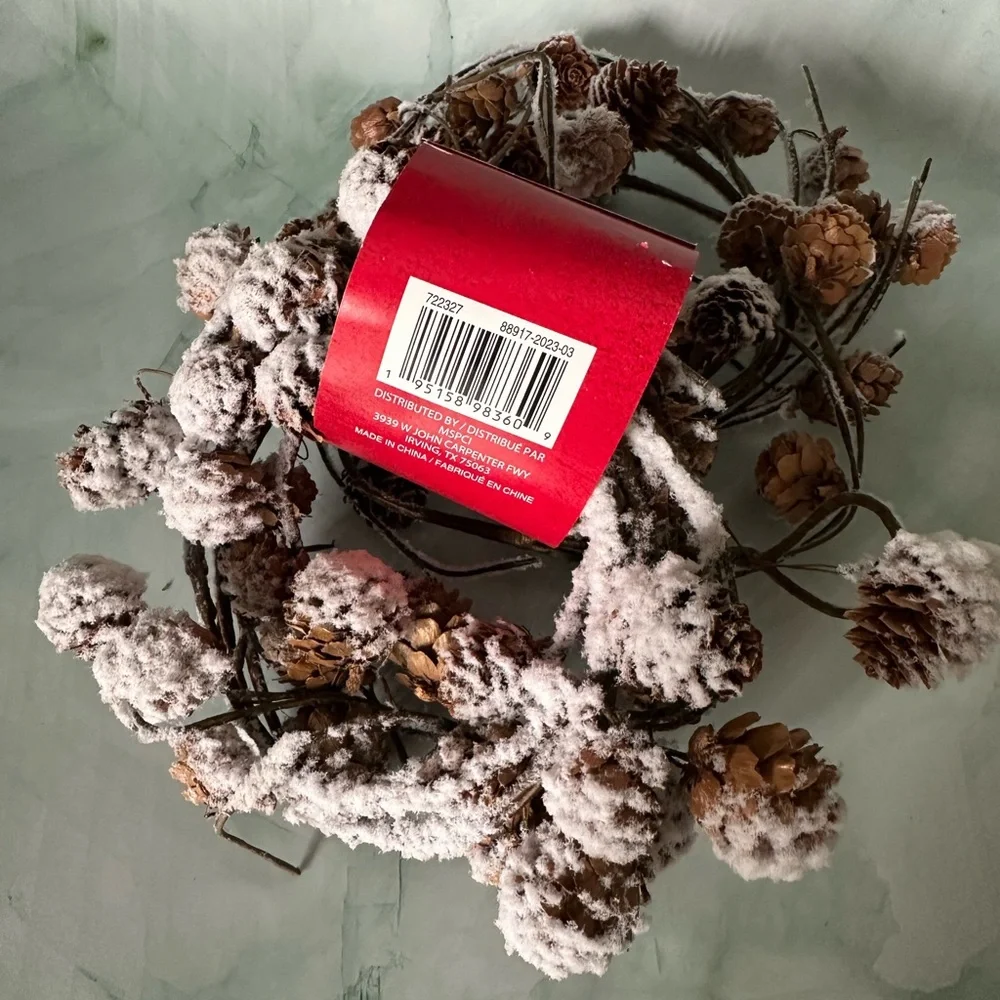 New Set of 2 Ashland Snowy Pinecone Garlands 5 ft Each | Christmas Rustic Decor